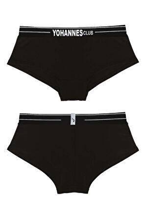 Yohannes Club, Kadın Pamuklu İç Çamaşırı Takımı, Renk Seçenekli, (Üçgen Sütyen-Kemerli Boyshort-Boxer Külot)