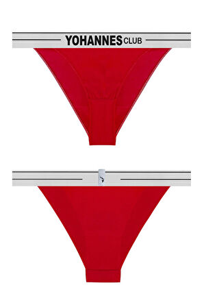 Yohannes Club, Kadın Pamuklu İç Çamaşırı Takımı, Renk Seçenekli, (Üçgen Sütyen-Kemerli Brazilian Külot)