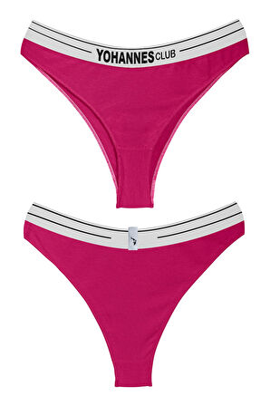 Yohannes Club, Kadın Pamuklu İç Çamaşırı Takımı, Renk Seçenekli, (Büstiyer-Kemerli Brazilian Külot)