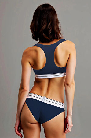 Yohannes Club, Kadın Pamuklu İç Çamaşırı Takımı, Renk Seçenekli, (Büstiyer-Kemerli Brazilian Külot)