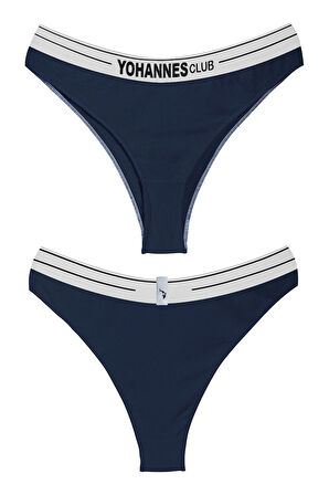 Yohannes Club, Kadın Pamuklu İç Çamaşırı Takımı, Renk Seçenekli, (Büstiyer-Kemerli Brazilian Külot)