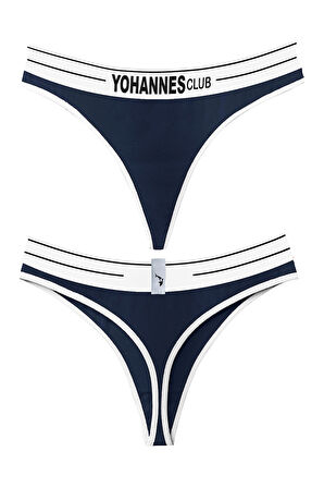 Yohannes Club, Kadın Pamuklu İç Çamaşırı Takımı, Renk Seçenekli, (Büstiyer-Kemerli Tanga Külot)