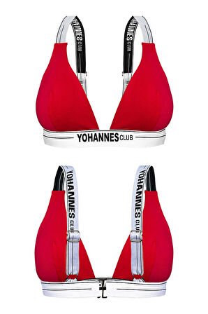 Yohannes Club, Kadın Pamuklu İç Çamaşırı Takımı, Renk Seçenekli, (Kemer Askılı Üçgen Sütyen-Kemerli Tanga Külot)