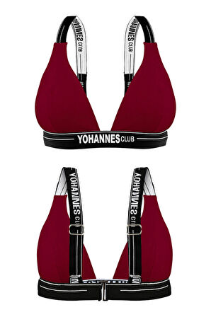 Yohannes Club, Kadın Pamuklu İç Çamaşırı Takımı, Renk Seçenekli, (Kemer Askılı Üçgen Sütyen-Kemerli Tanga Külot)