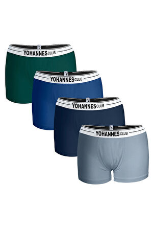 Yohannes Club, Erkek Çocuk, Pamuklu Boxer&Atlet, Alt-Üst,  4 Çift Takım, Çok Renkli
