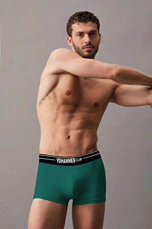 Yohannes Club, Erkek Özel Keseli Pamuklu Boxer, Renk Seçenekli,  3'lü Paket, (Bordo,Yeşil,Mavi)