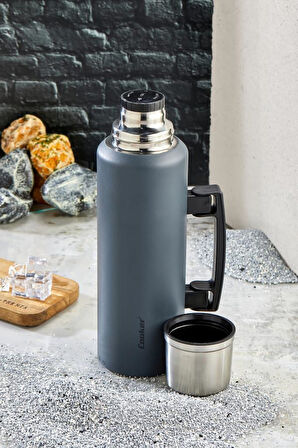 Cooker 1,5 Litre Kulplu Çelik Termos CKR-2085 Mavi