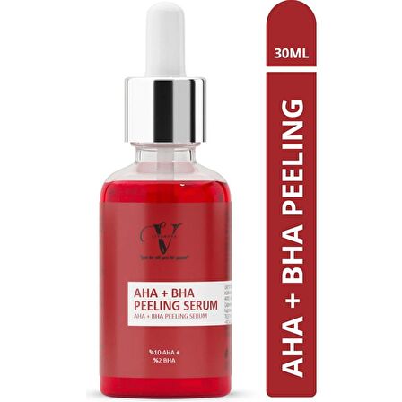 Aloe Vera Suyu Özlü Cilt Tonu Eşitleyici Gözenek Sıkılaştırıcı Kırmızı Peeling Serum Aha 10% Bha 2%