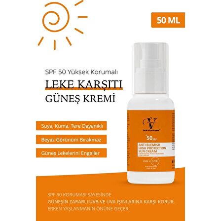 Shea Yağı Özlü Arbutin Içerikli Spf 50 Tüm Ciltler Için Nemlendirici Güneş Kremi 50 ml