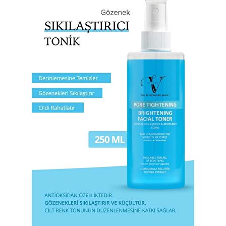 Papatya Çiçeği Özlü Aydınlatıcı Gözenek Sıkılaştırıcı Renk Tonu Eşitleyici Tüm Ciltler Tonik 250 ml