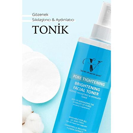 Papatya Çiçeği Özlü Aydınlatıcı Gözenek Sıkılaştırıcı Renk Tonu Eşitleyici Tüm Ciltler Tonik 250 ml