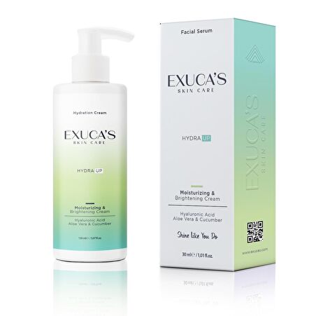 EXUCAS Moisturizing & Brightening Cream | Aloe Vera Ve Salatalık Etkili Yoğun Nemlendirici Krem 150 ml
