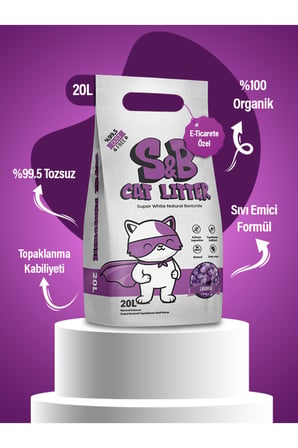 S&B Super Bentonite 20 Litre Lavantalı Topaklaşan Kedi Kumu