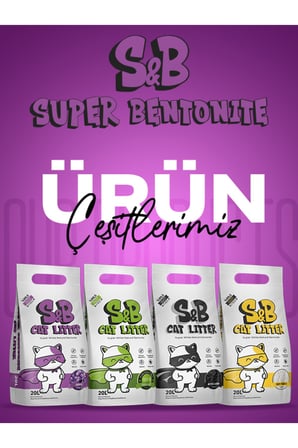 S&B Super Bentonite 20 Litre Lavantalı Topaklaşan Kedi Kumu