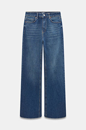 Mavi - 38 Kadın Yüksek Bel Wide Leg Ham Paça (Kesik) Jean Pantolon - Street Style