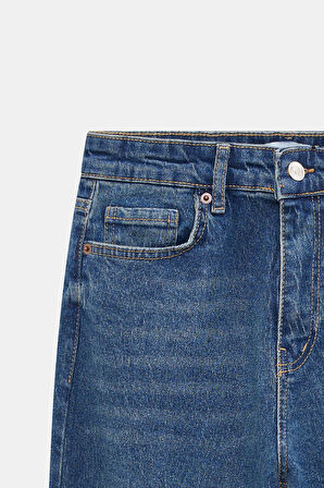 Mavi - 38 Kadın Yüksek Bel Wide Leg Ham Paça (Kesik) Jean Pantolon - Street Style