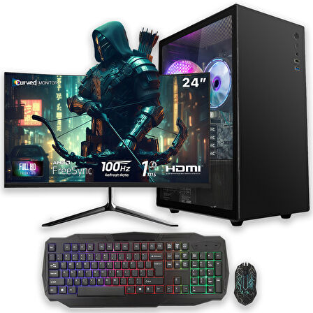 e-Vix Drysus i5-4440 16GB 512GB SSD RX 550 4GB 24" Oyuncu Masaüstü Bilgisayarı