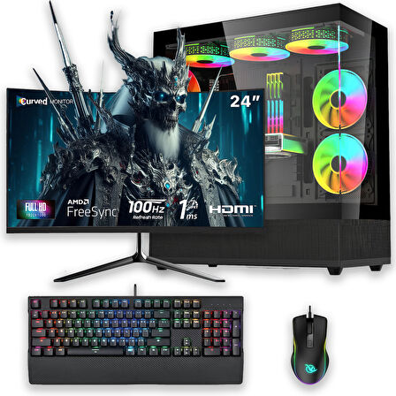 e-Vix Morpheus i5-12400F 16GB 256GB M.2 NVMe RTX 3060 12GB 24" Oyuncu Masaüstü Bilgisayarı