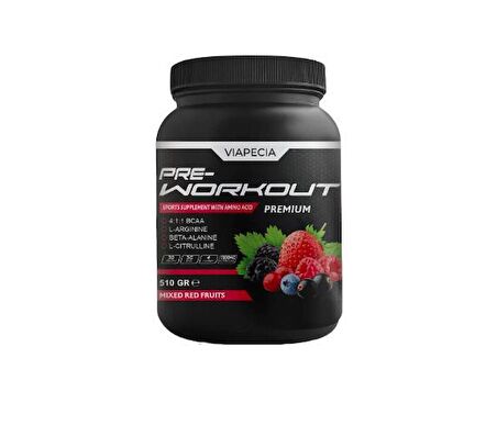 Viapecia Pre-Workout Premium Kırmızı Meyve Aromalı 510 Gram - Viapecia Pro Menmax HEDİYE