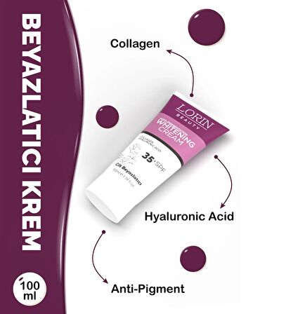 LORİN BEAUTY ANTİ-PIGMENTATION WHITENING CREAM CİLT BEYAZLATICI KREM 100 ML