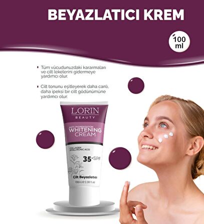 LORİN BEAUTY ANTİ-PIGMENTATION WHITENING CREAM CİLT BEYAZLATICI KREM 100 ML