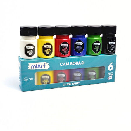 Miart Cam Boyası 6 Renk x 30 ml