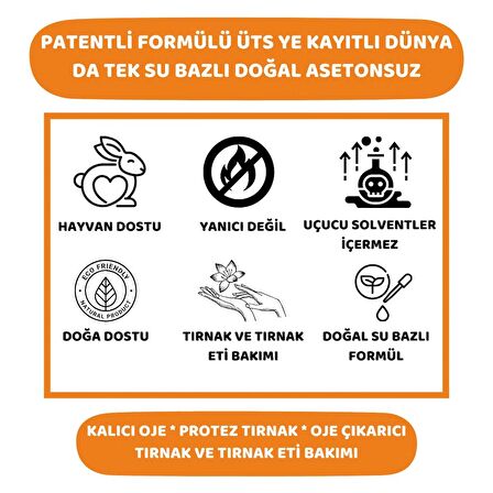 Doğal, Kalıcı Oje Çıkarıcı, Protez Tırnak Çıkarıcı, Tırnak Ve Tırnak Eti Bakım Yağı, Portakal, 10 ml