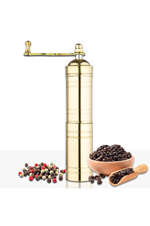 Pirinç Karabiber Ve Kahve El Değirmeni Öğütücü Grinder 23 Cm