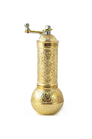 Sarı Zamak Karabiber, Kahve, Çörek Otu Ve Haşhaş El Değirmeni Öğütücü Grinder 18 Cm