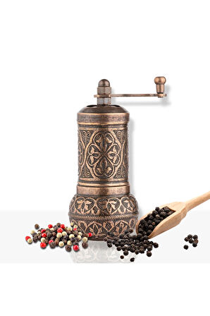 Bakır Renk Zamak Karabiber El Değirmeni Öğütücü Grinder 11 Cm
