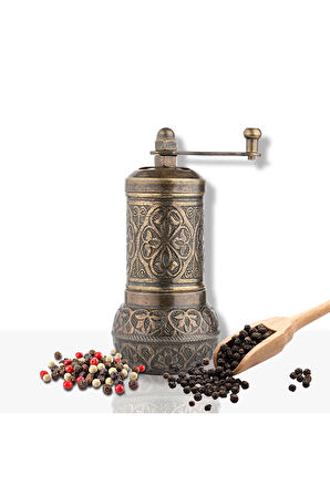 Antik Zamak Karabiber El Değirmeni Öğütücü Grinder 11 Cm