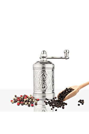 Nikel Zamak Karabiber El Değirmeni Öğütücü Grinder 8 Cm