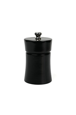 Siyah Ahşap Tuz Ve Karabiber El Değirmeni Öğütücü Grinder 1 Adet  8 Cm