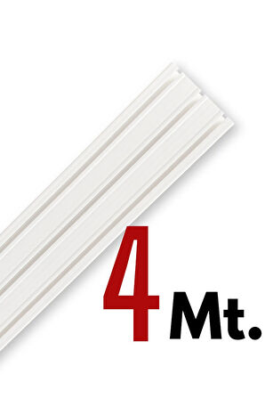 Tümray 3 Raylı Korniş Perde Rayı Kaliteli Sağlam Ambalaj 4 Metre