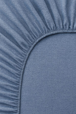 Tek Kişilik Lastikli Çarşaf İndigo Mavi