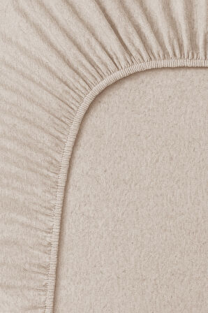 Tek Kişilik Lastikli Çarşaf Sütlü Kahve