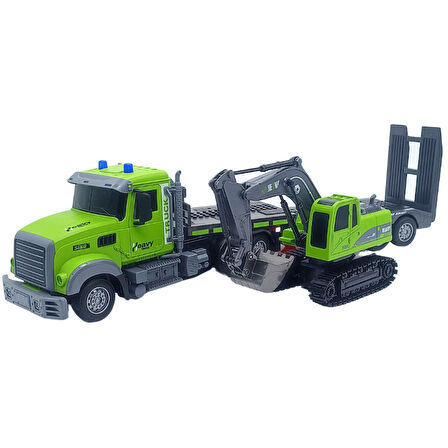 Asya Oyuncak Metal/Plastik 11 Kanal Uzaktan Kumandalı Çekici-Ekskavatör Seti