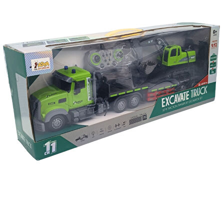 Asya Oyuncak Metal/Plastik 11 Kanal Uzaktan Kumandalı Çekici-Ekskavatör Seti