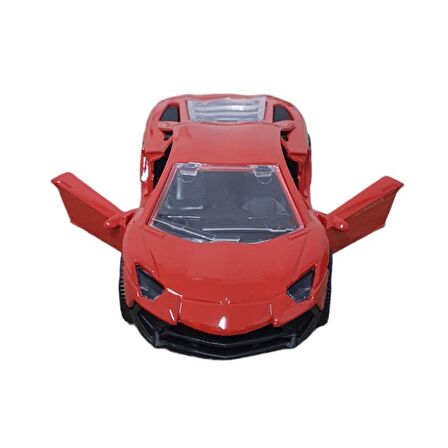 Çek Bırak Metal Araba Lamborgini - ILK005 - Kırmızı