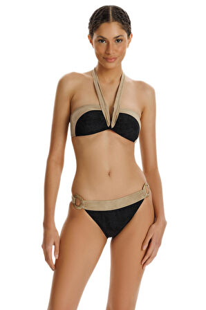 Zeki Vanessa Siyah Boyundan Bikini Takımı
