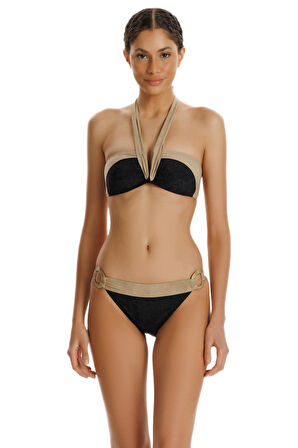 Zeki Vanessa Siyah Boyundan Bikini Takımı