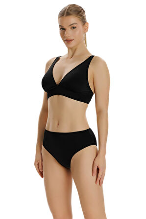 Zeki Siyah Yüksek Bel Bikini