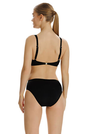 Zeki Siyah Yüksek Bel Bikini