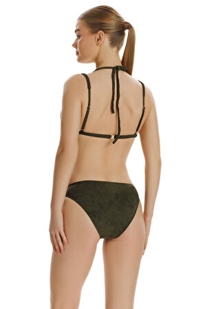 Zeki Yeşil Aksesuar Detaylı Bikini Takımı