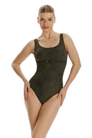 Zeki Eirene Yeşil Aksesuar Detaylı Mayo