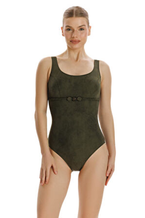 Zeki Eirene Yeşil Aksesuar Detaylı Mayo