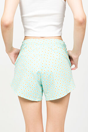 Desenli Kadın Ev Şort – Chill Space Collection – Sunny Side Up