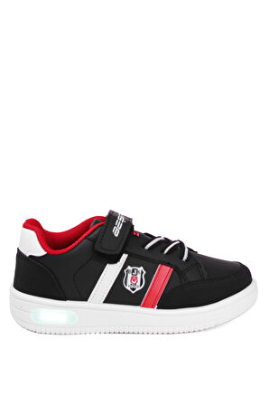 Kinetix 101893469 4F Malibu PU BJK 4PR Patik Erkek Çocuk Klasik Sneaker Siyah - Beyaz