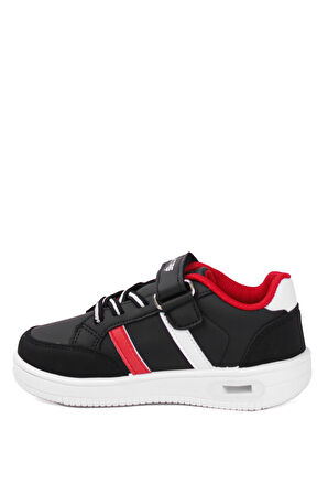 Kinetix 101893469 4F Malibu PU BJK 4PR Patik Erkek Çocuk Klasik Sneaker Siyah - Beyaz