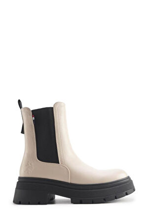 U.S. Polo Assn. ILLY 4PR 101914260 Kadın Bot Bej 36-40 